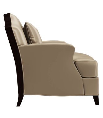 Beyaz arka plan üzerinde izole klasik sandalye. Dijital illustration.3d işleme