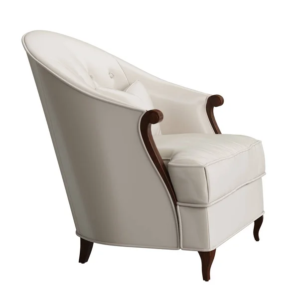 Beyaz Arka Plan Üzerinde Izole Klasik Sandalye Dijital Illustration Işleme — Stok fotoğraf