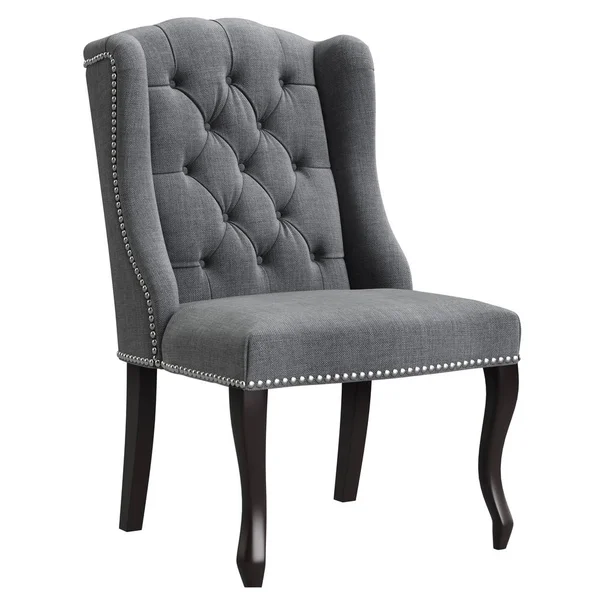 Beyaz arka plan üzerinde izole klasik sandalye. Dijital illustration.3d işleme