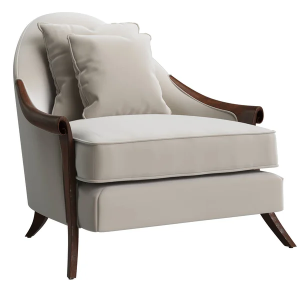 古典的な椅子は 白い背景で隔離 デジタル Illustration レンダリング — ストック写真