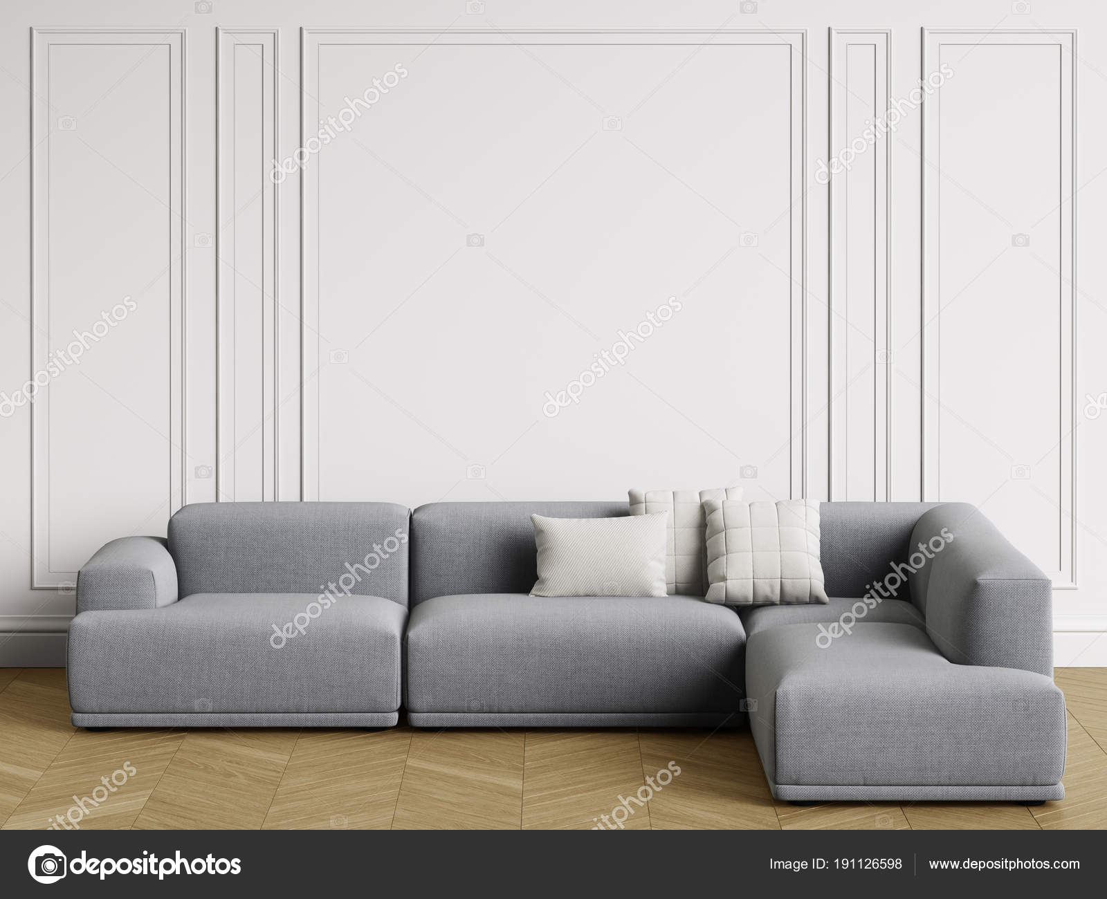 Modern Scandinavian Design Sofa Interior Walls Moldings Floor ... Modern Scandinavian Design Sofa Interior Walls Moldings Floor ...