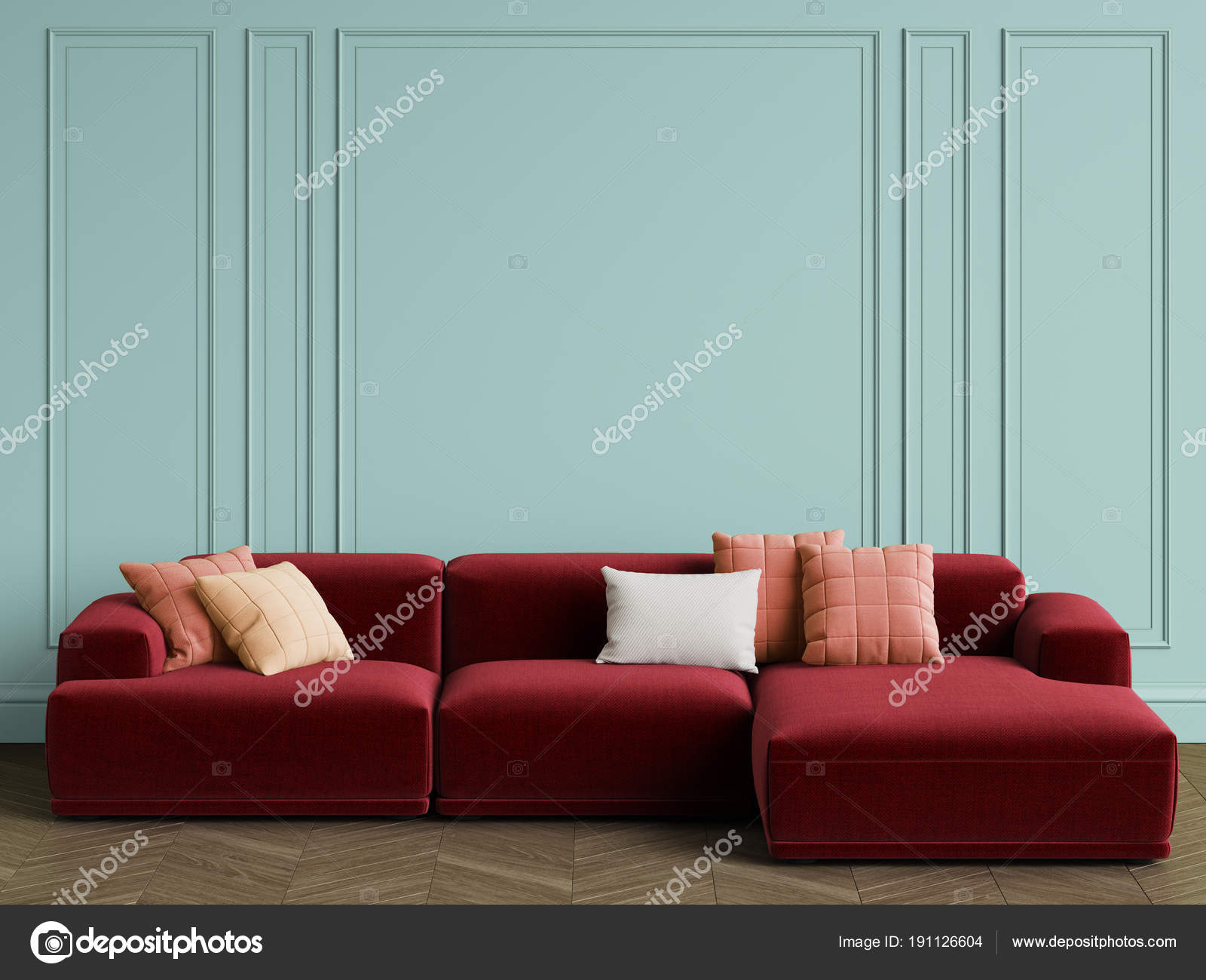 Modern Scandinavian Design Sofa Interior Walls Moldings Modern Scandinavian Design Sofa Interior Walls Moldings