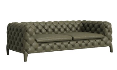 Beyaz arka plan üzerinde izole klasik sorguçlu koltuk. Dijital illustration.3d işleme