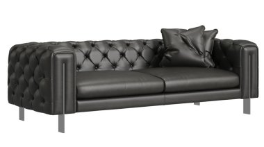 Beyaz arka plan üzerinde izole klasik sorguçlu koltuk. Dijital illustration.3d işleme