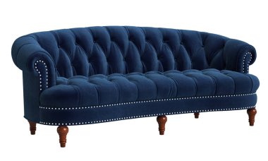 Beyaz arka plan üzerinde izole klasik sorguçlu koltuk. Dijital illustration.3d işleme