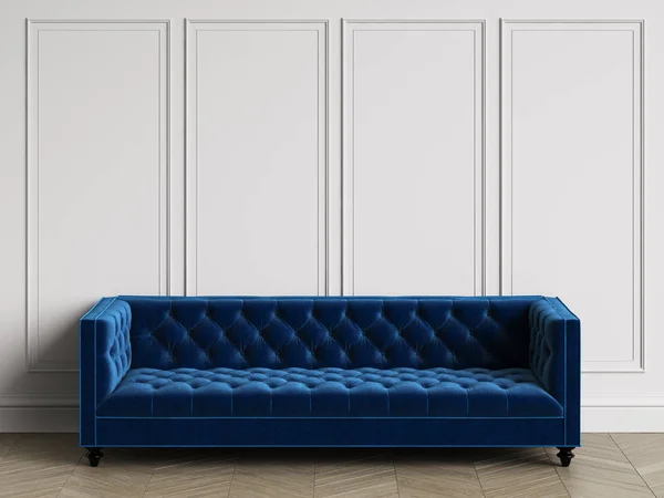 Klassieke Getufte Sofa Klassieke Interieur Met Kopie Ruimte Witte Muren — Stockfoto