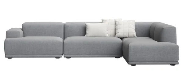 Modernes Skandinavisches Design Sofa Isoliert Auf Weißem Hintergrund Digitale Illustration — Stockfoto