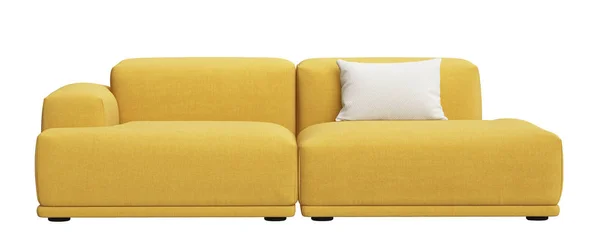 Modernes Skandinavisches Design Sofa Isoliert Auf Weißem Hintergrund Digitale Illustration — Stockfoto
