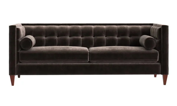 Klassieke Getufte Sofa Geïsoleerd Een Witte Achtergrond Digital Illustration Rendering — Stockfoto