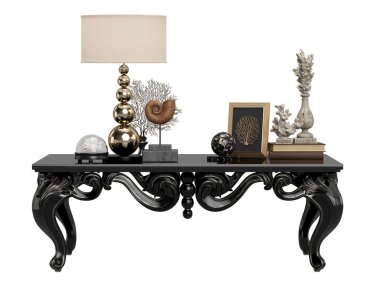 Tablo décor:lamp, mercan, çerçeveler, izole kitap ile oyulmuş klasik