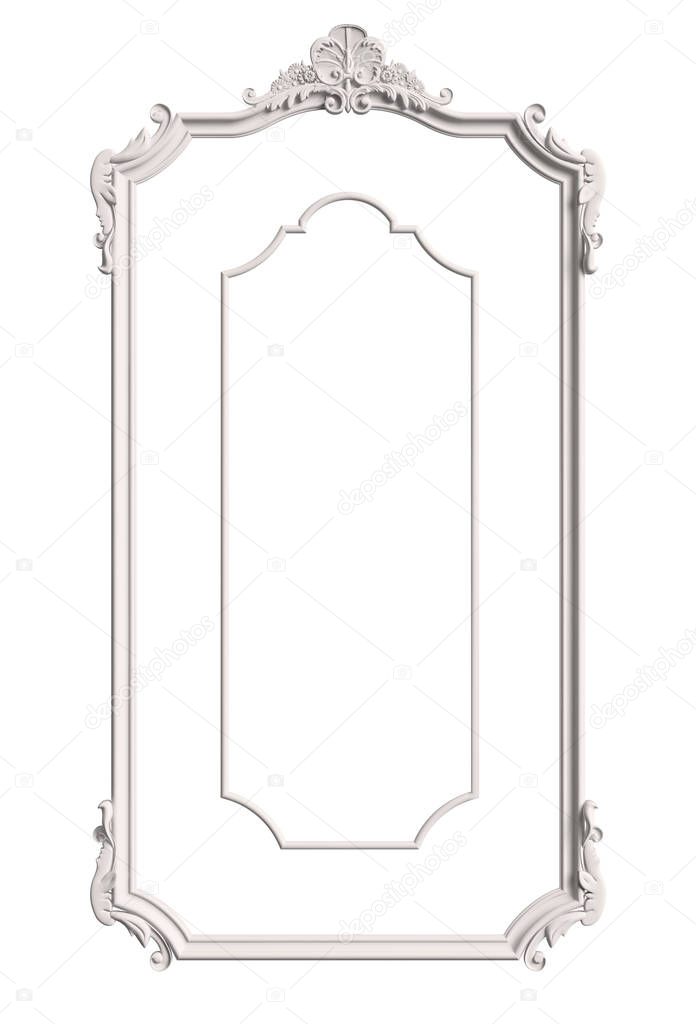 Classic moulding frame with ornament decor