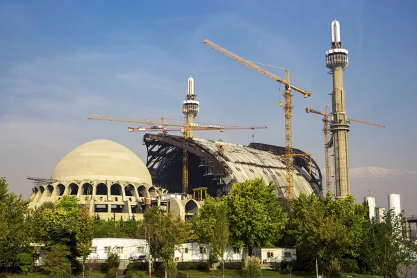 Teherán Irán Noviembre 2019 Proceso Construcción Una Nueva Mezquita Muy — Foto de Stock