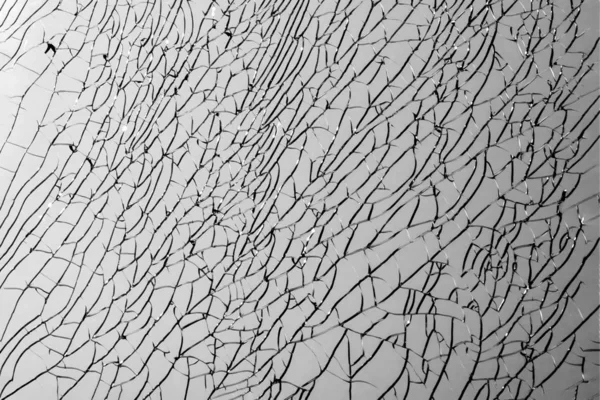 Kırık Camlar Çatlaklar Siyah Beyaz — Stok fotoğraf