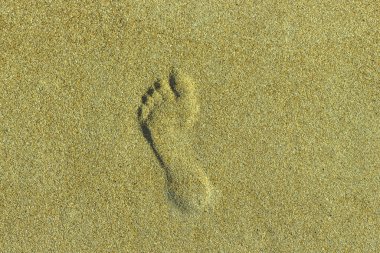 Kumsaldaki ayak izleri..
