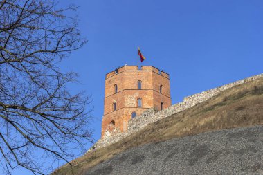 Gediminas Kulesi. Vilnius, Litvanya. Alt görünüm.