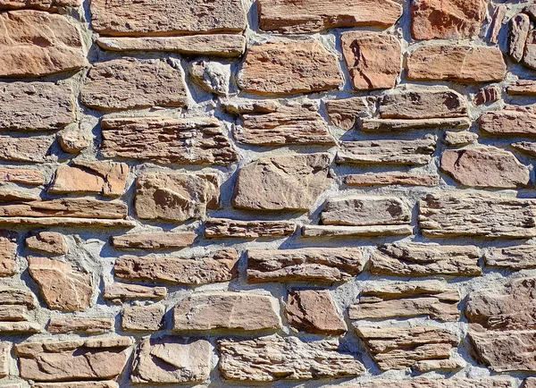 Muur Van Het Huis Gemaakt Van Natuursteen Uitstekende Bouwmateriaal — Stockfoto