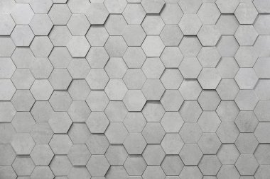 Geometrik altıgenler. Soyut gümüş metal arkaplan.