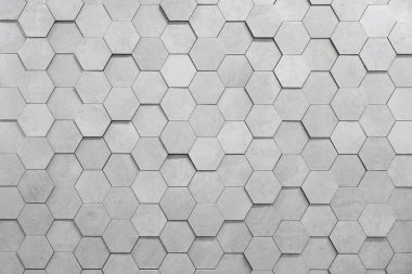 Geometrik altıgenler. Soyut gümüş metal arkaplan.