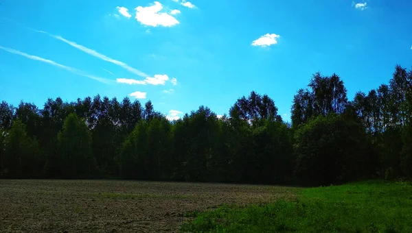 Kleines Kartoffelfeld Dorf — Stockfoto