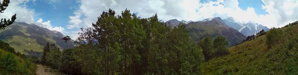 Panorama Delle Verdi Montagne Caucasiche — Foto Stock