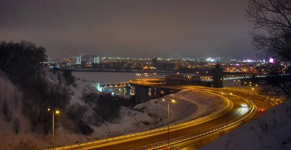 Nyizsnyij Novgorod Éjszaka — Stock Fotó