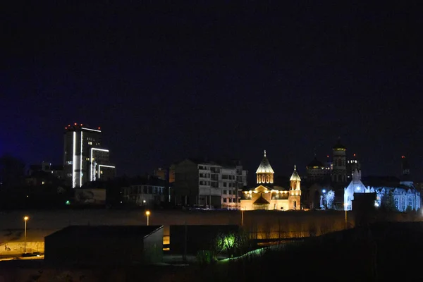 Nizhny Novgorod Brilha Noite — Fotografia de Stock