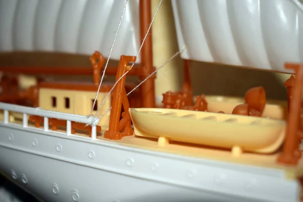 Plastic Model Van Een Zeilschip — Stockfoto