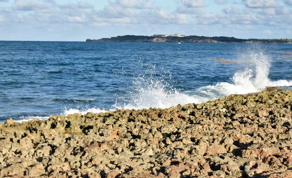 Felsige Atlantikküste Dominikanische Republik — Stockfoto