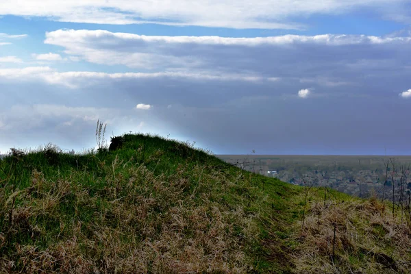 Panorama Řeky Lesa Břehu — Stock fotografie