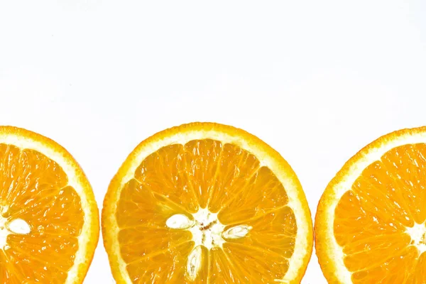 Half Orange White Background — Stock Photo, Image