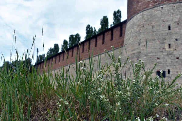 Red Brick Kremlin Tower Wall — Stock Photo, Image