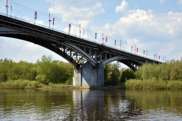 Puente Carretera Sobre Río — Foto de Stock