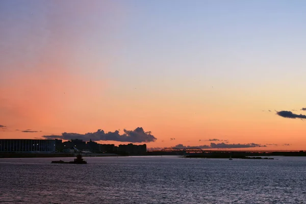 Zonsondergang Boven Rivier Nizjni Novgorod — Stockfoto