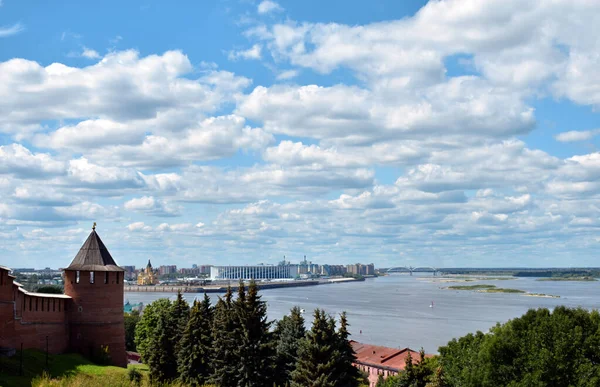 Uitzicht Het Kremlin Wolga — Stockfoto