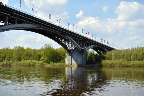Puente Carretera Sobre Río — Foto de Stock