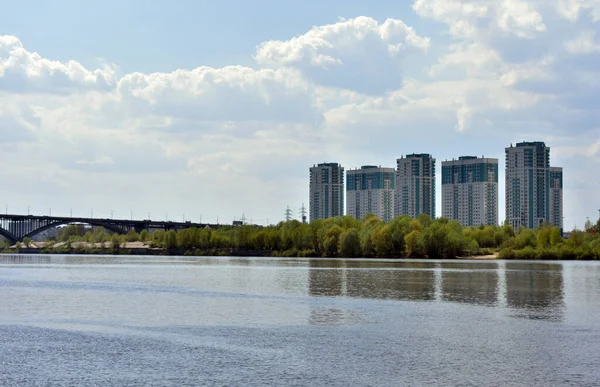 Вид Город Нижний Новгород Реки — стоковое фото