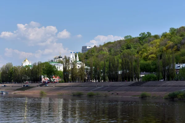 Άποψη Της Πόλης Nizhny Novgorod Από Τον Ποταμό — Φωτογραφία Αρχείου