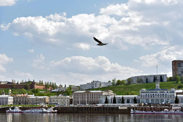 Άποψη Του Nizhny Novgorod Από Τον Ποταμό — Φωτογραφία Αρχείου