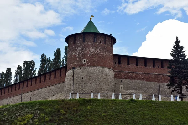 Kremlin Una Colina Verde Nizhny Novgorod — Foto de Stock