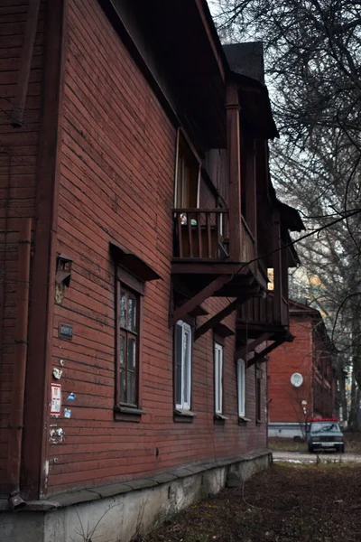Vecchia Casa Legno Nizhny Novgorod — Foto Stock