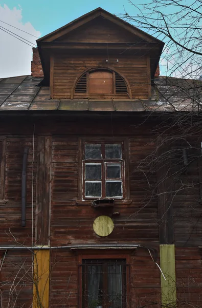 Velha Casa Madeira Nizhny Novgorod — Fotografia de Stock