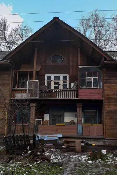 Oud Houten Huis Nizjni Novgorod — Stockfoto