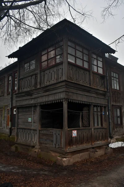 Stary Drewniany Dom Niżny Nowogród — Zdjęcie stockowe