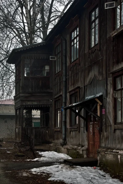 Vieja Casa Madera Nizhny Novgorod —  Fotos de Stock