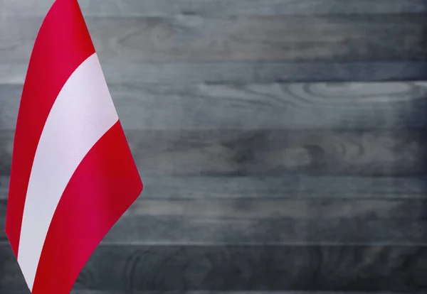 Fragment Flag Austria Foreground Blurred Light Background Copy Space — Stock Photo, Image