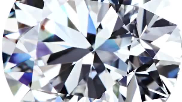 Diamante Natural Grande Rodada Fundo Pretoúnico Extremo Close Tiro Filmagens — Vídeo de Stock