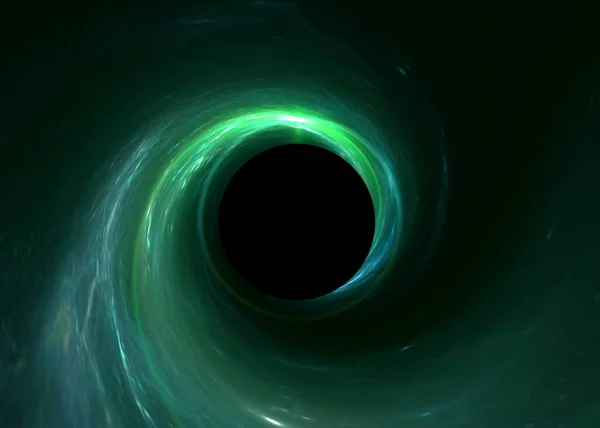 Абстрактная Червоточина Космосе Газом Пылью Галактиками Звездами Черном Фоне Holespace — стоковое фото