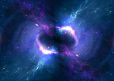 Uzayda gaz ve tozla soyut solucan deliği, galaksi ve yıldızlar Premium Fotoğrafı, parlayan yıldızlı siyah holespace arka planı