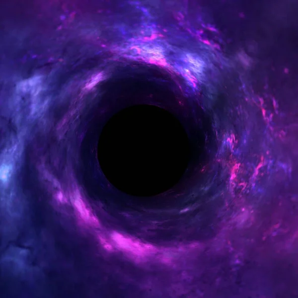 Абстрактная Червоточина Космосе Газом Пылью Галактиками Звездами — стоковое фото