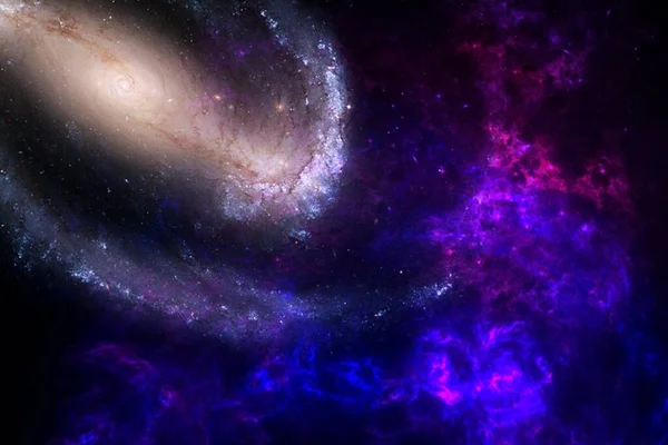가스와 먼지와 우주의 은하와 프리미엄 빛나는 블랙홀 — 스톡 사진